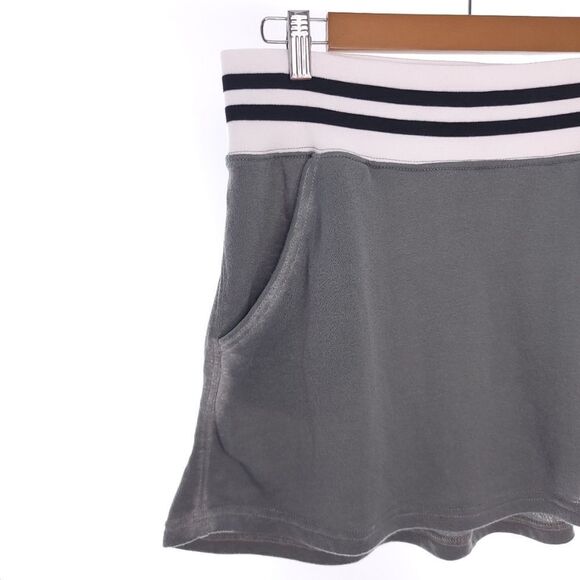 Free People Gray Striped Mini Skirt With Pockets Womens Size Large - Picture 4 of 8